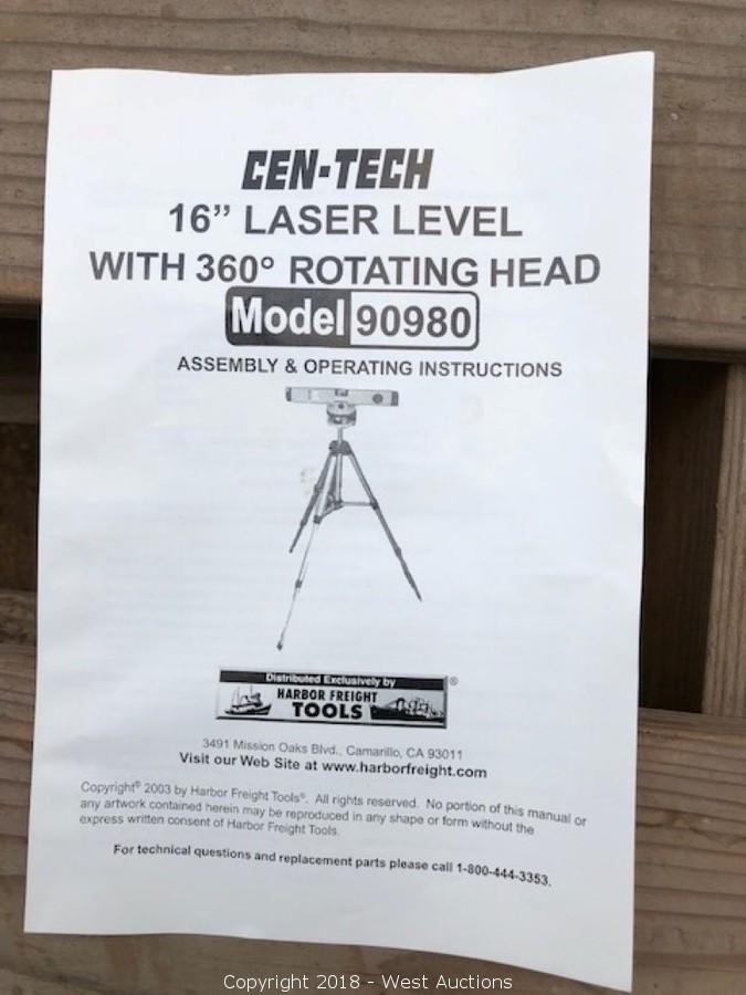 Cen Tech Manuals Laser Level