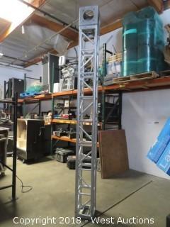 Show Solutions 10'x1' Aluminum  Stage Truss With 6 Way Truss Block