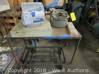 Metal Work Cart and Unimount 125 Electric Motor