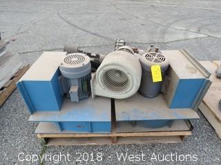 (5) Assorted Size/Style Blowers and (2) 5-H.P. Electric Motors