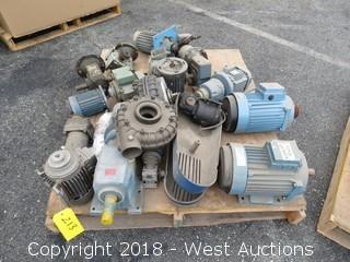 (12+) Assorted Motors, Reducers, and Pump Components 