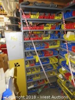 Shelves and Contents: Wide Assortment of PVC Bushings