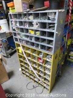 Shelves and Contents: Wide Assortment of O-Rings, and PVC Valves, Tees and Unions
