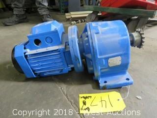 Toshiba Planetary Gear Reduction Box with Chain Sprocket Drive