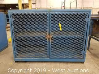 Steel Cabinet w/ Mesh Doors 56.5"×28"×42"
