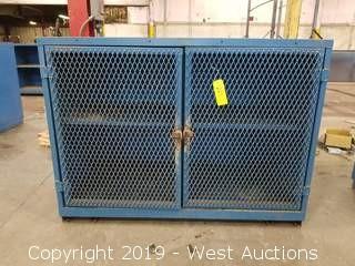 Steel Cabinet with Mesh Doors 56.5"×28"×42"