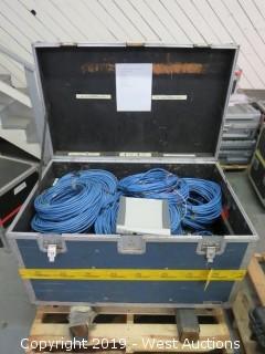 Bulk Lot: 4 Channel BNC High Resolution Cable Kit With 8 Port Ethernet Port And Road Case