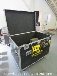44"x29" Road Case With Assorted Older Electronics (Vcrs,DVD Players)
