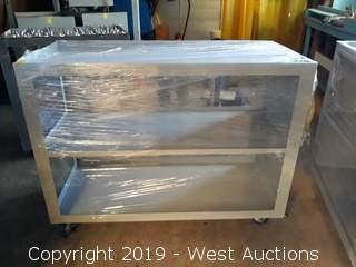 Steel Utility Cart with Two Levels 48" X 22" X 37" 
