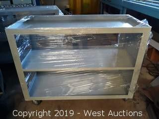 Steel Utility Cart with Two Levels 48" X 22" X 37"