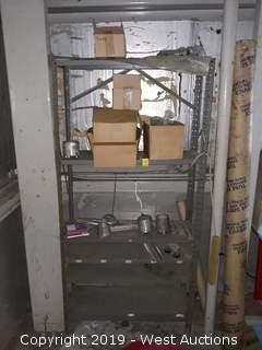 6' Steel Rack With Assorted Steel Parts 