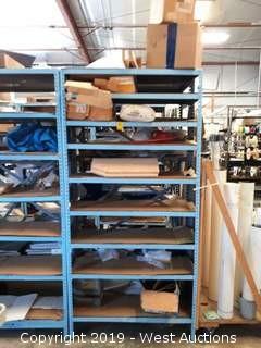 6' Steel Shelf Rack With Assorted Hardware, Motors