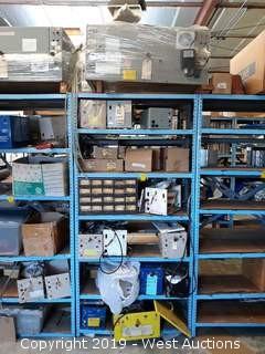 6' Metal Shelf Rack With Used/Parted Out Jofre Systems, Parts And Hardware
