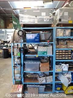 6' Metal Shelf Rack With Used Jofre Systems, Parted Out Units, Parts And More