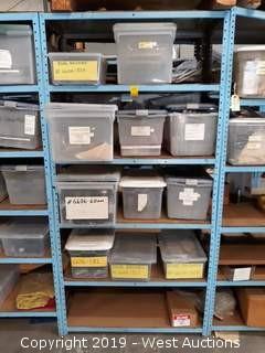 (9) Totes Of Bore Brushes with 6' Rack