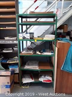 6' Steel Rack With Toner And Packaging Boxes