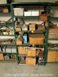 6' Steel Shelf With Electrical Parts And Components