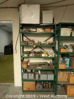 6' Steel Shelf With Electrical Parts And Components