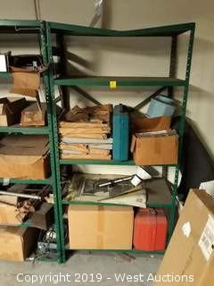 6' Rack Woth Steel Panels and Empty Tool Boxes
