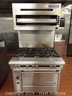 U.S. Range C836-6 36" Heavy Duty 6 Burner Range With Standard Oven And Salamander Grill