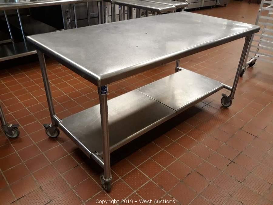 stainless steel kitchen work table cart