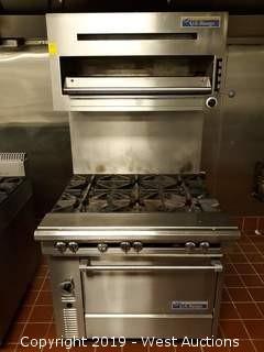 U.S. Range C836-6 36" 6 Burner Heavy Duty Range With Salamander Grill And Standard Oven