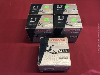 (5) Federal 10 x 3-1/2" 2 Shot Boxes