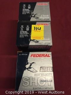 (3) Federal Classic 12 x 3-1/2"  BB Shot Boxes