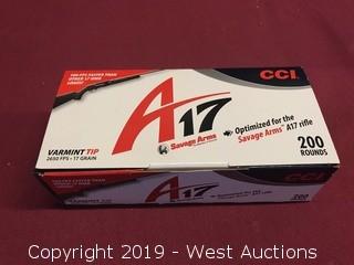 Box Of CCI A17 Varmint Tip Rounds