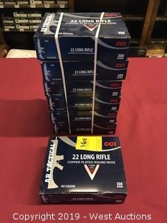 (7) Bricks Of CCI 22 LR Tactical 300 Round Brick Boxes