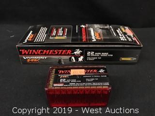 Brick Of (5) Winchester 22 Win Mag Boxes