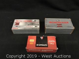 (3) Assorted 38 Super Auto Boxes