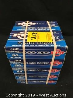 (10) PPU 9mm Luger JHP Boxes