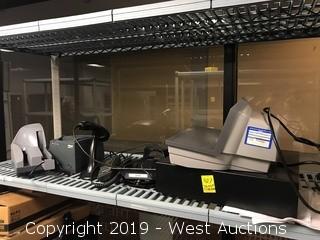 Contents Of Top Shelf; 3M Book Scanner, Ithaca Receipt Printer, Digital Check Scanner, And More
