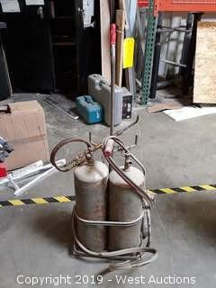 Acetylene Bottle Kit With Dolly, Gauge, Hose and Torch