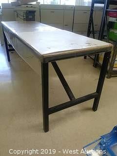 Steel Table with Wood Top