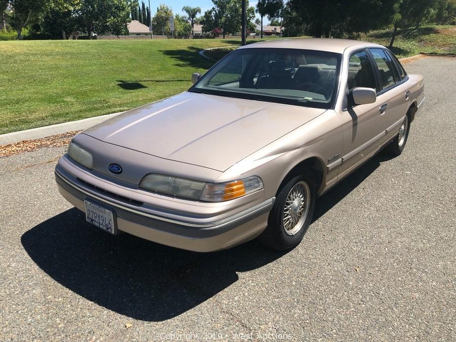 West Auctions Auction Online Auction Of 1992 Ford Crown Victoria In Woodland Ca Item 1992 Ford Crown Victoria Lx Sedan