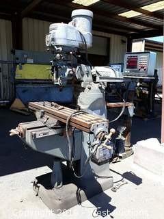 Bridgeport Vertical Milling Machine With Power Feed And Digital Readout