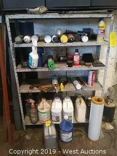 Bulk Lot: Rack of Cleaners, Lubricants, Assorted Fluids & More 