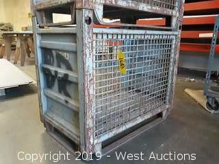 (1) Steel King 40" X 24" Stackable Forkliftable Steel Bin