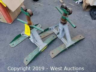 (2) Greenlee Screw Type Reel Stands