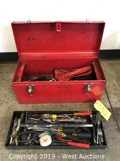 Toolbox With Screwdrivers, Wrenches, Pliers, And More