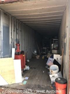 Bulk Lot: Tools, Antique Clock, Grape Press, Racks, and More