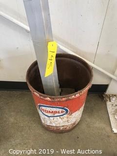 Metal Bin With Metal Scrap And Parts