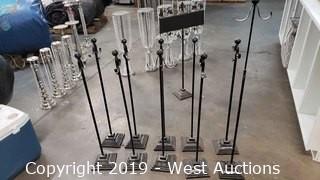 (10) Adjustable Isle Runner Heavy Base Stands 