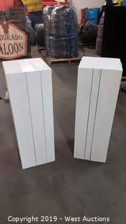 40" Tall Rustic White Wood Boxes 