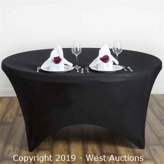 (60) Black Spandex Table Covers 