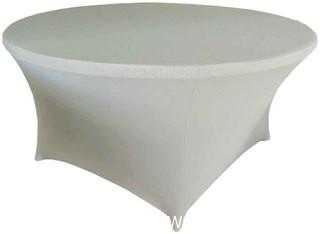 (59) Silver Spandex Table Covers 60" Round