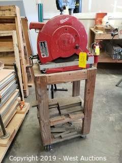 Milwaukee 14" Abrasive Cut-Off Saw On Stand