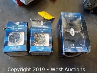 Stewart Warner Oil Pressure Gauge, Ammeter And Water Temp Gauge